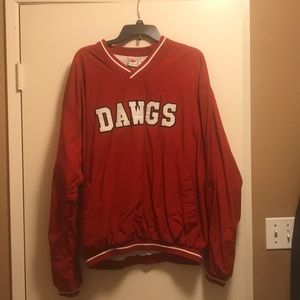 Vintage red dawgs pullover windbreaker